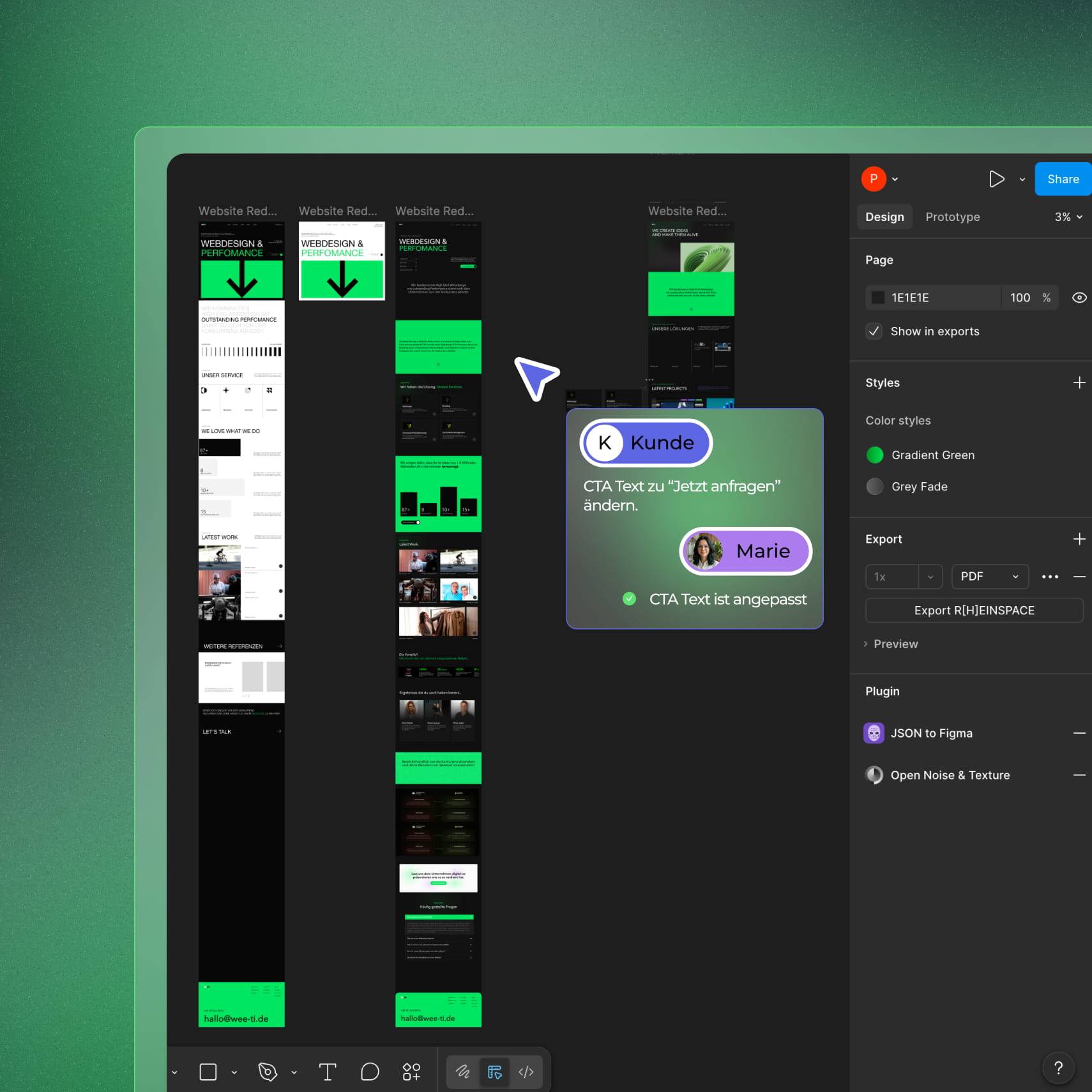 Webdesign Agentur Figma Webdesign Board