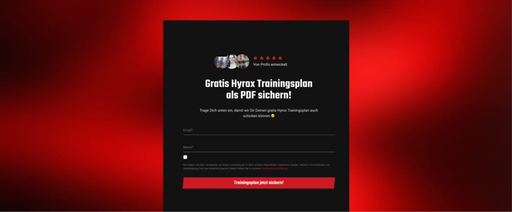 Landingpage Aufbau CTA Section