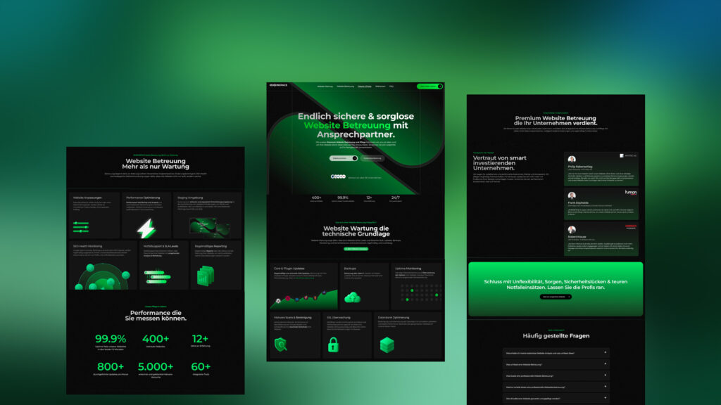 Landingpage Aufbau